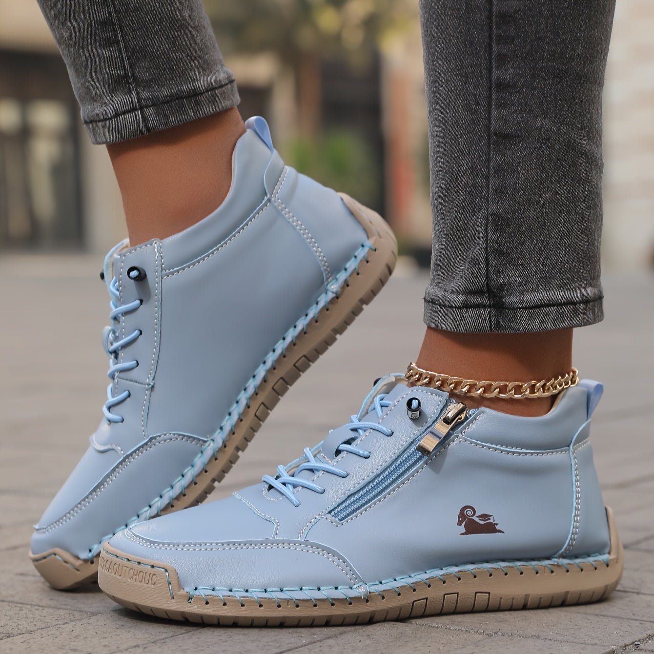 Olivia | Ortopædiske damesneakers med lynlås