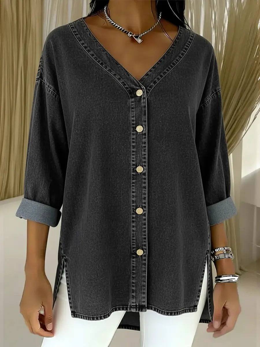 Almira™ – Elegant Denimbluse