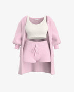Cozyset af blødt strikket stof