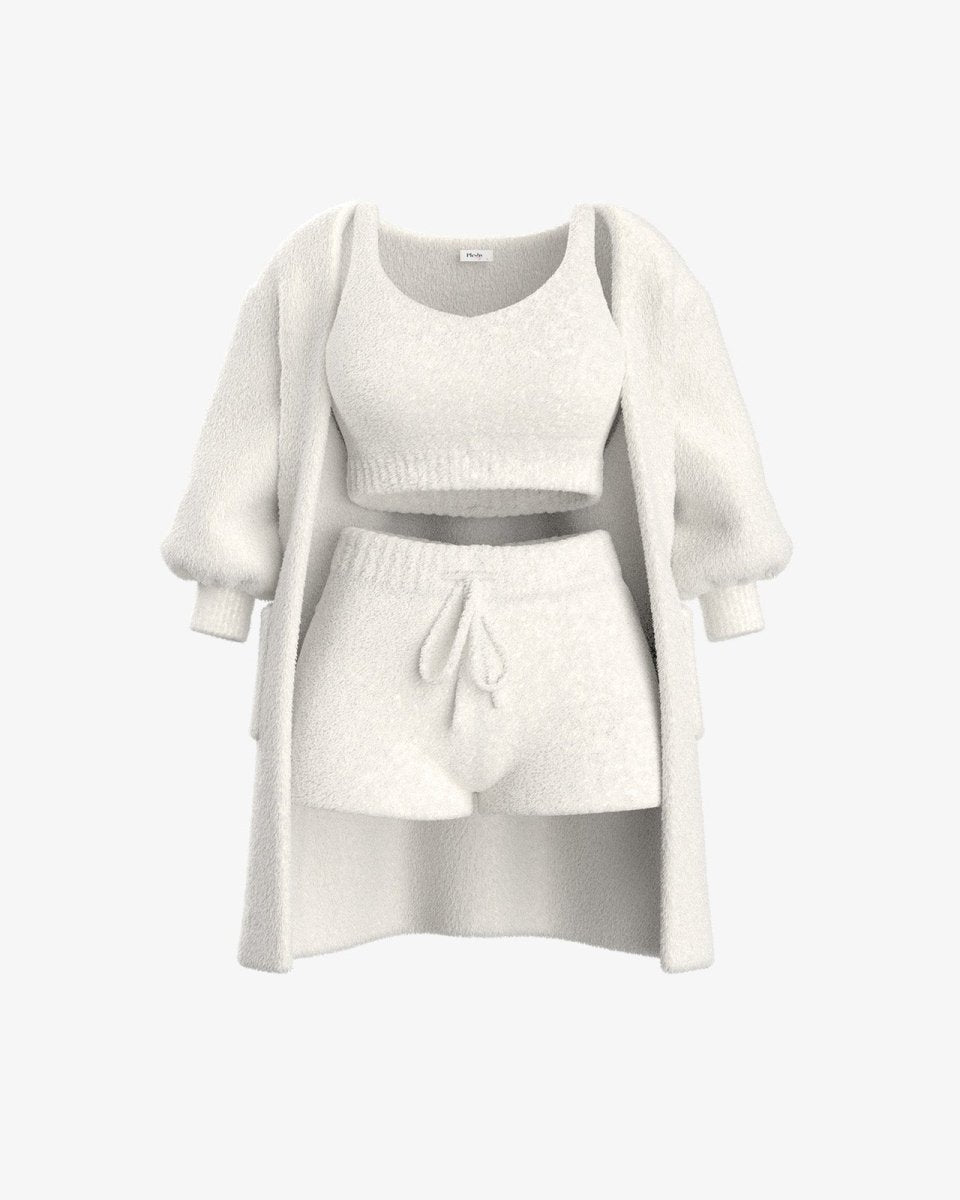 Cozyset af blødt strikket stof