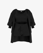Cozyset af blødt strikket stof
