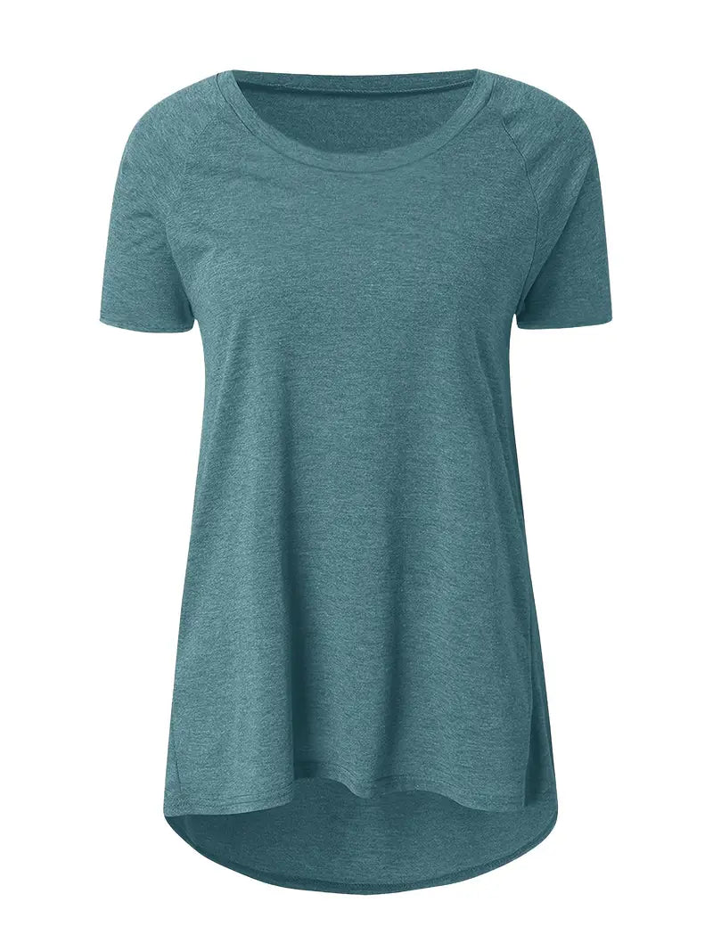 Laluna® | T-shirt med rund hals og korte ærmer