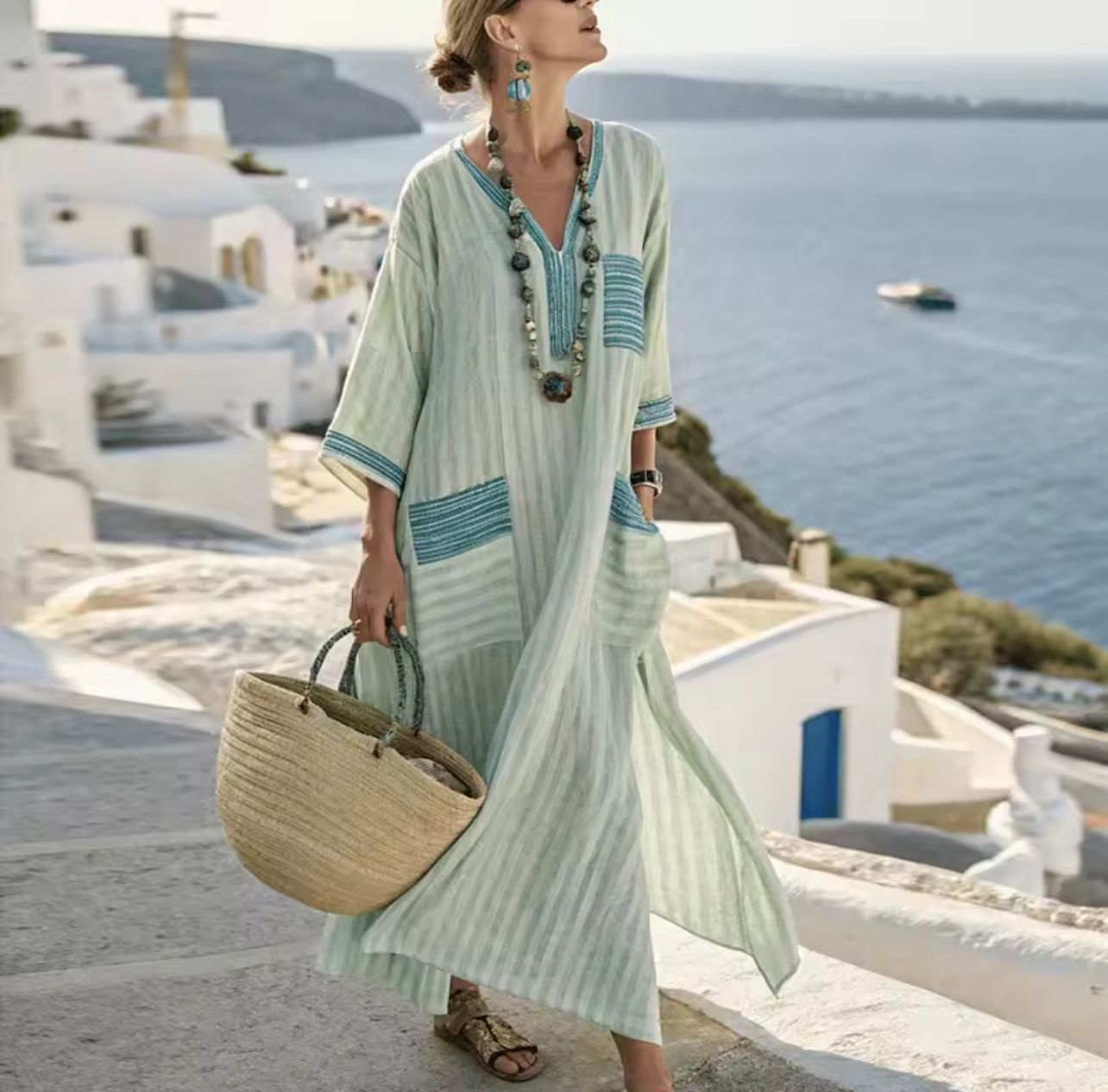 Elegante Mary - Lang strandkjole til et fashionable sommerlook