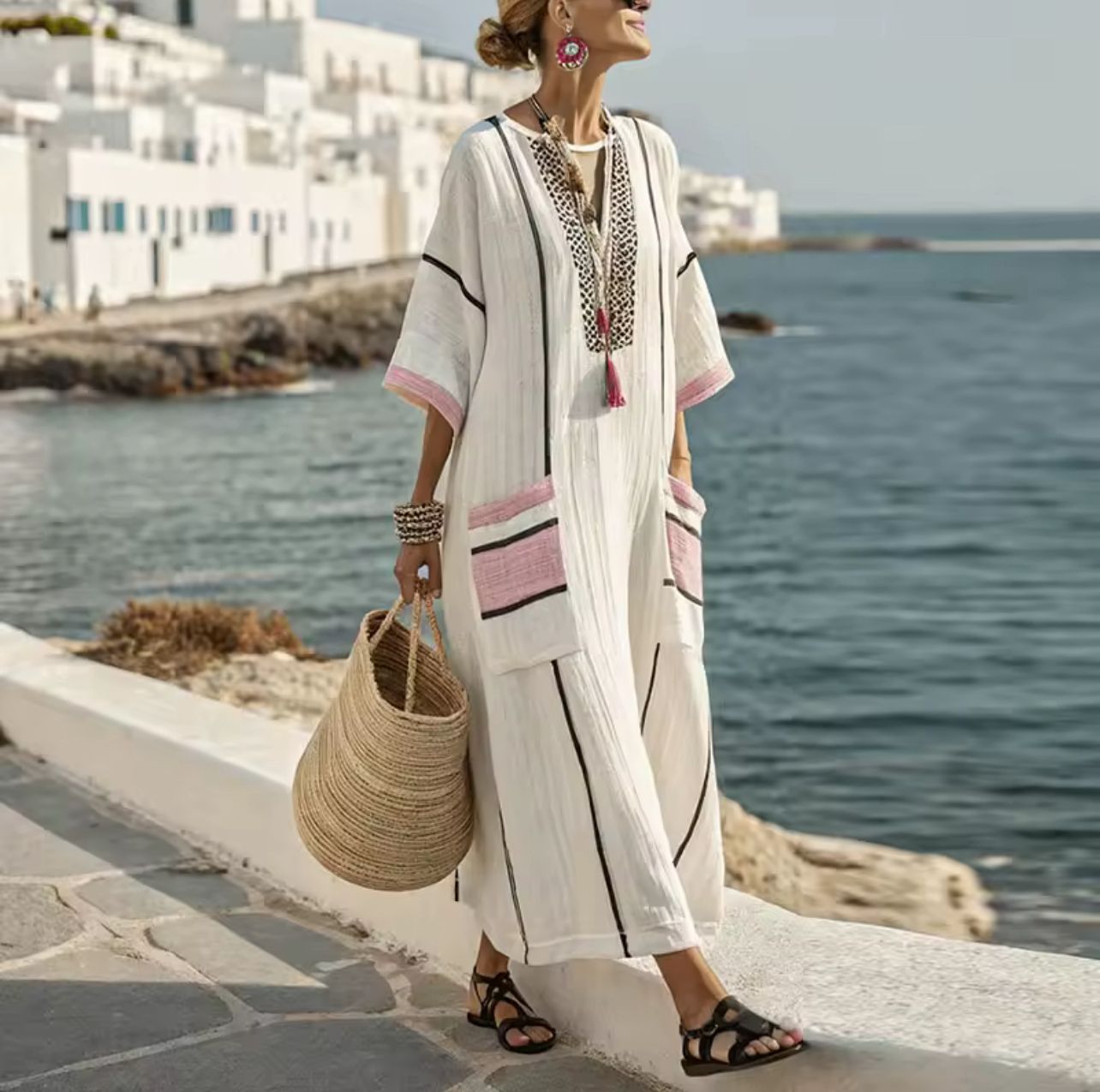 Elegante Mary - Lang strandkjole til et fashionable sommerlook