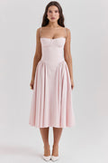 Marloes | Midi-korsetkjole i twill