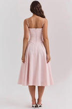 Marloes | Midi-korsetkjole i twill