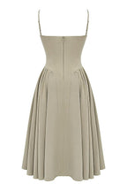 Marloes | Midi-korsetkjole i twill