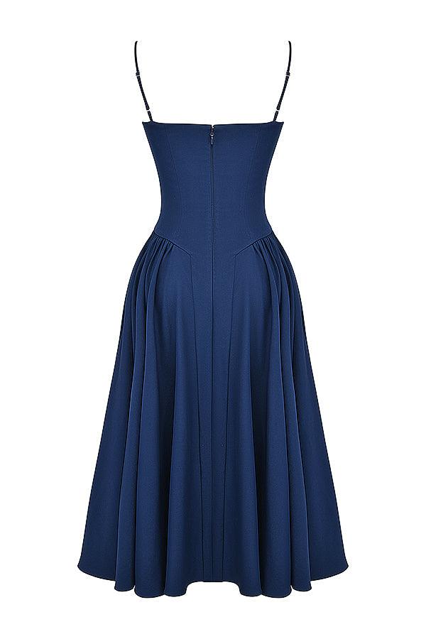Marloes | Midi-korsetkjole i twill