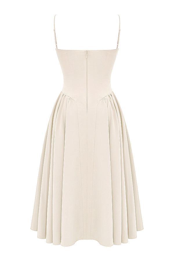 Marloes | Midi-korsetkjole i twill