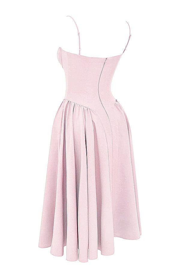 Marloes | Midi-korsetkjole i twill