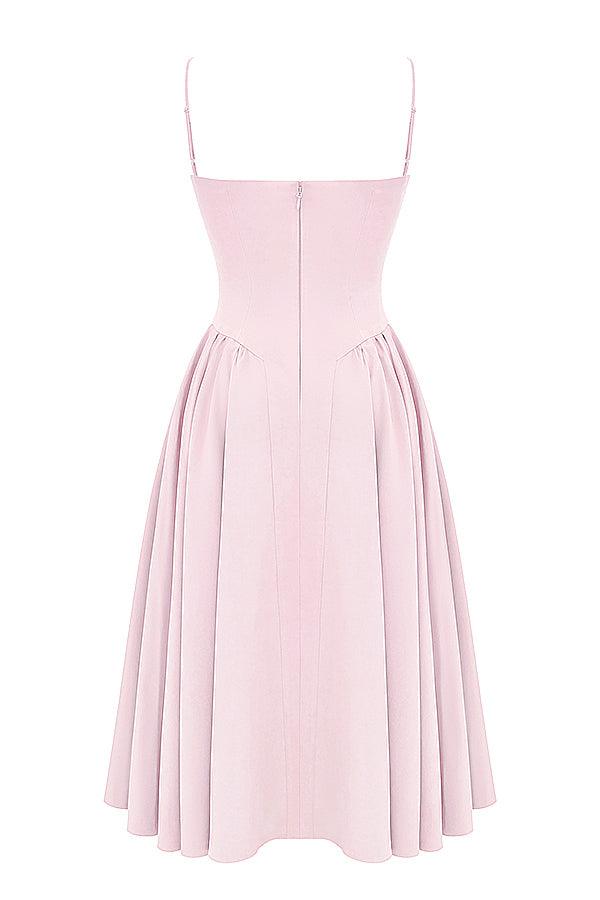 Marloes | Midi-korsetkjole i twill