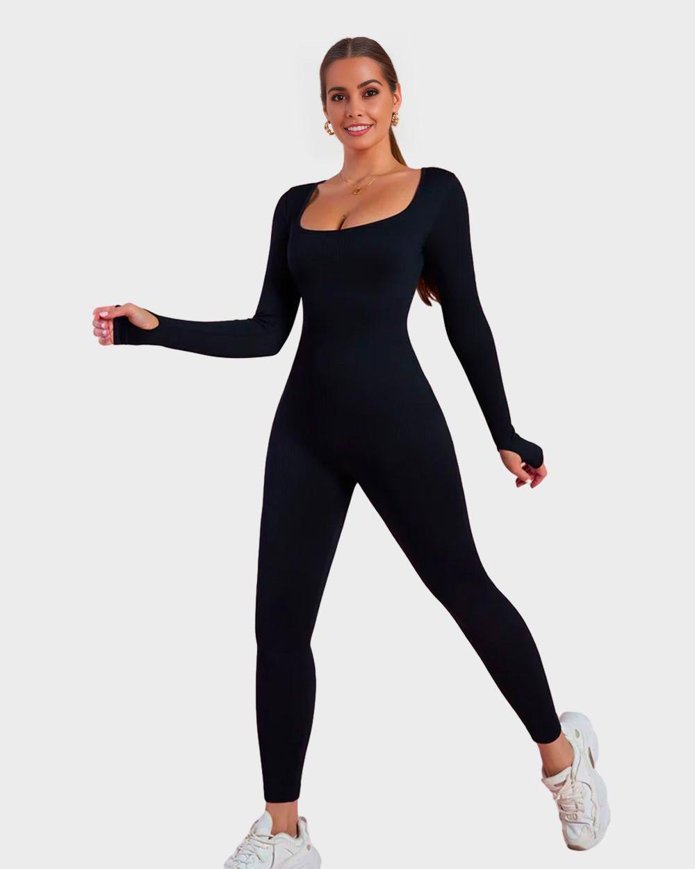 LALUNA® | SHAPER JUMPSUIT MED LANGE ÆRMER