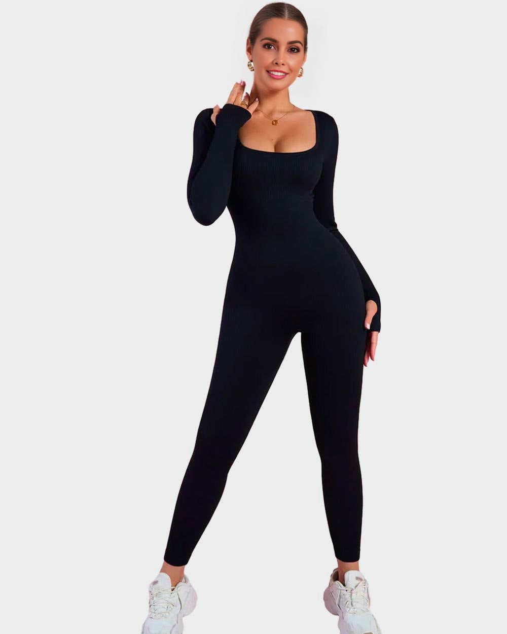 LALUNA® | SHAPER JUMPSUIT MED LANGE ÆRMER