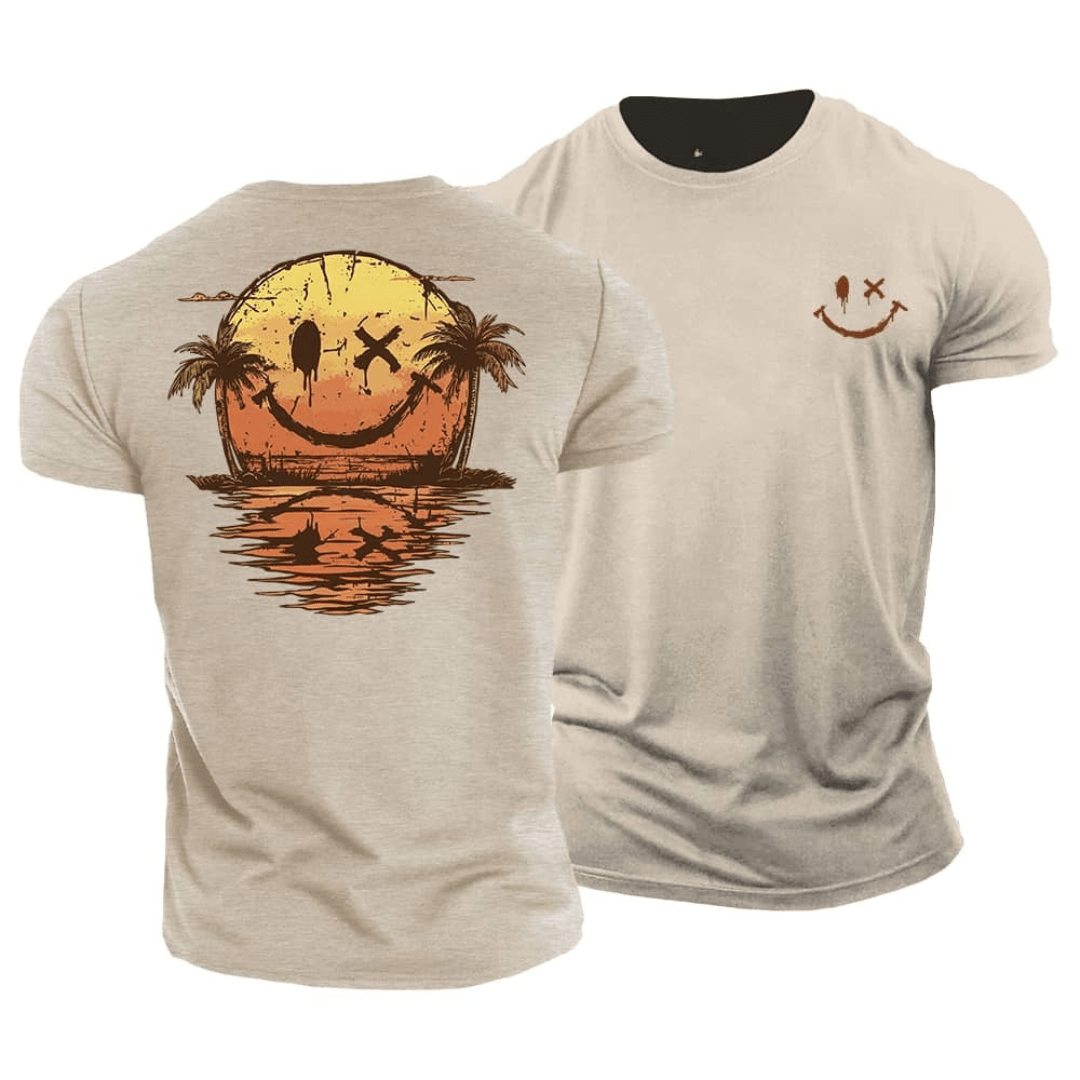 Sommerlig Smiley Hav T-Shirt