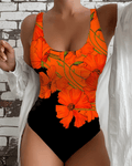Trendy badedragt med blomsterprint