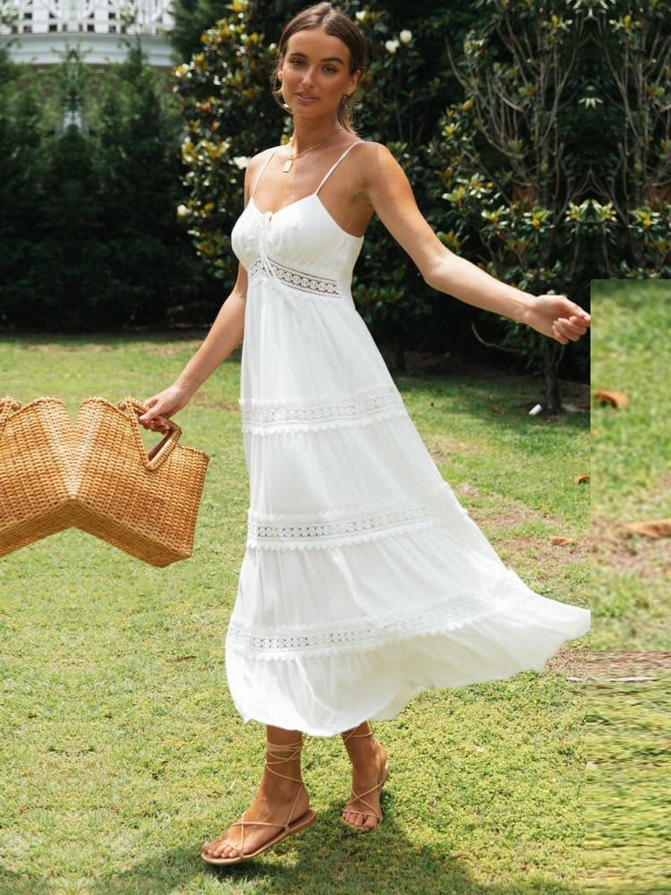 Sophie™ - Hvid Maxi Strandkjole