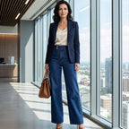 Elvara™ – Højtaljede Wide-Leg Jeans med Elegant Silhuet