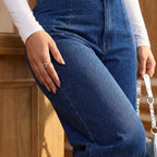 Elvara™ – Højtaljede Wide-Leg Jeans med Elegant Silhuet