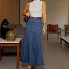 Élise™ – Sculpted Denim Silhouette Skirt