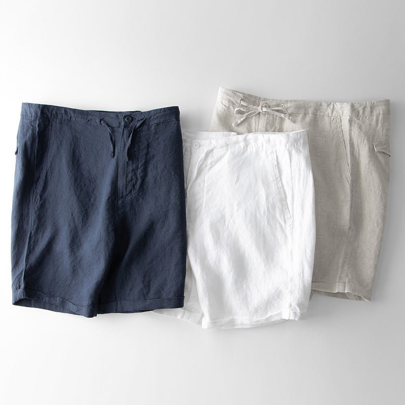 Sunseeker - Hørlærred Shorts med Snøre