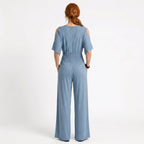 Beatriz - Flydende jumpsuit med elegant krydsudskæring