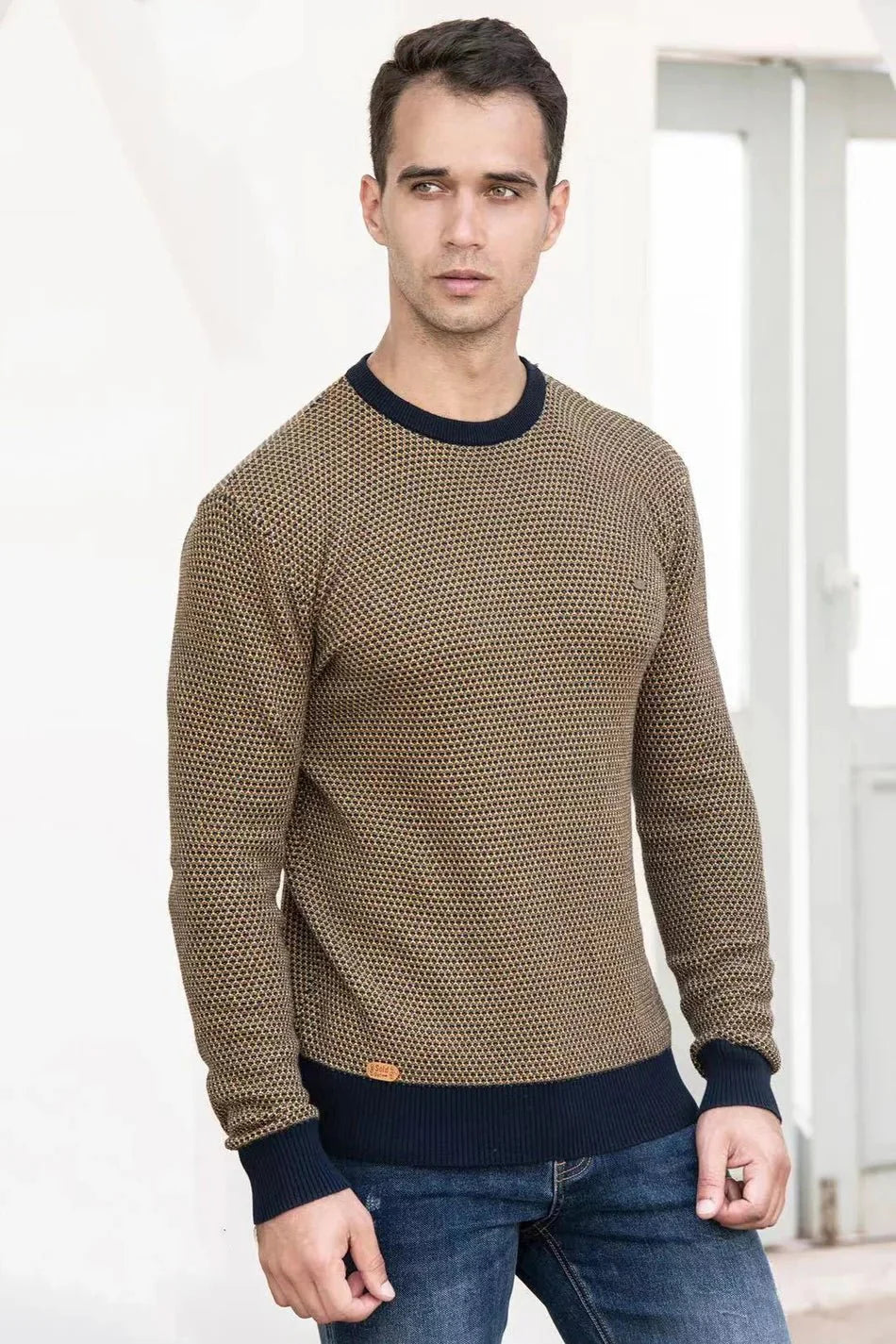 Julius | Herresweater Med Diamantmønster