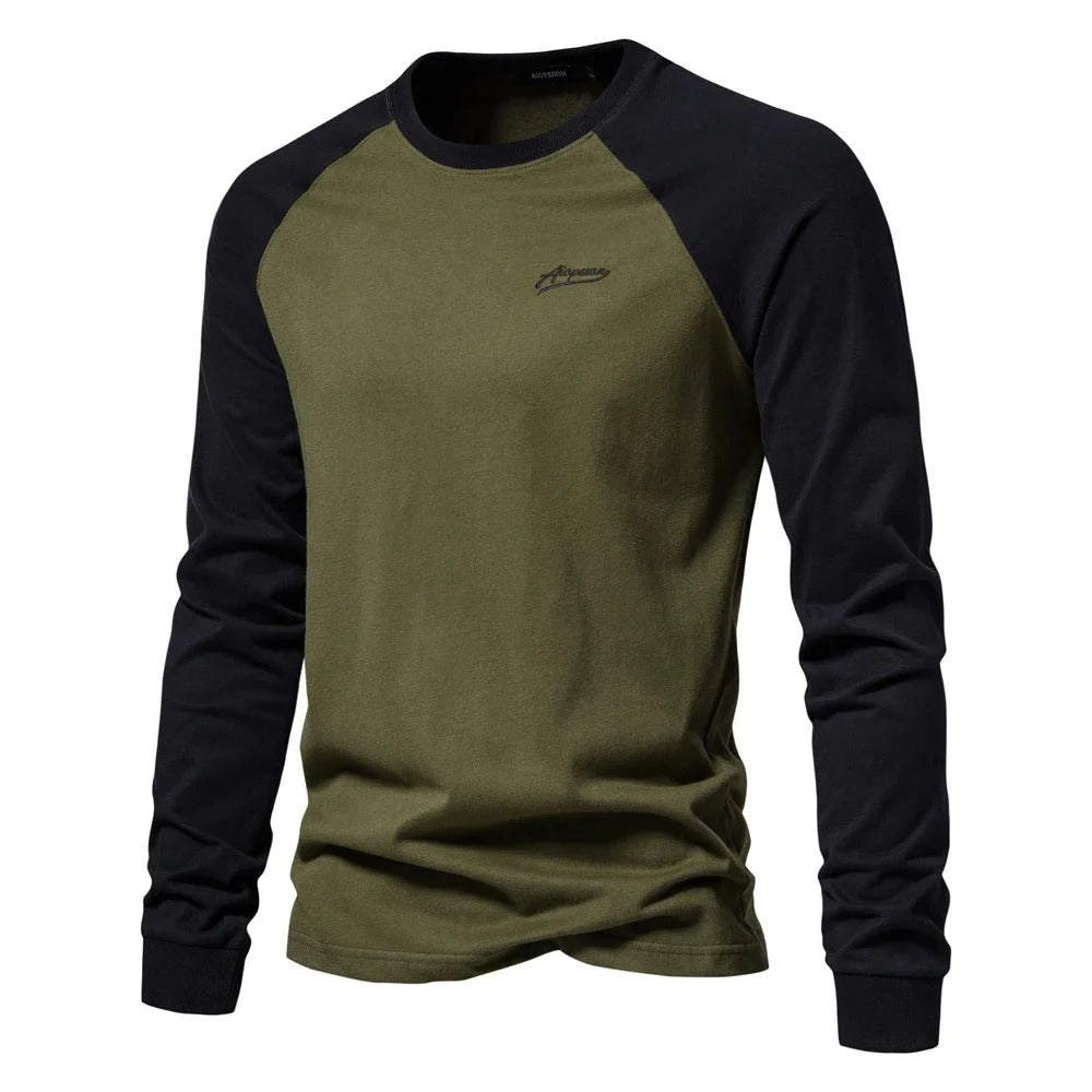 Herre-T-shirt med lange ærmer