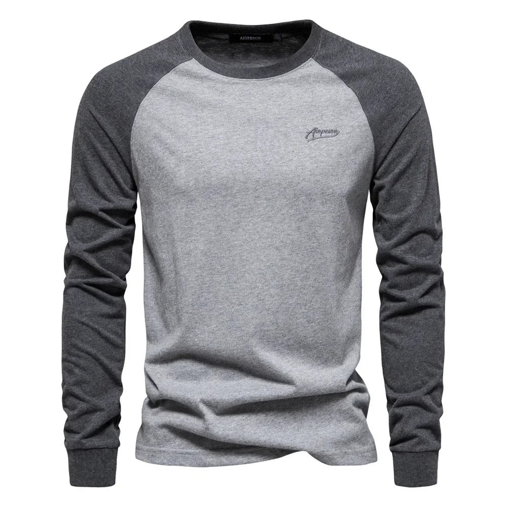 Herre-T-shirt med lange ærmer