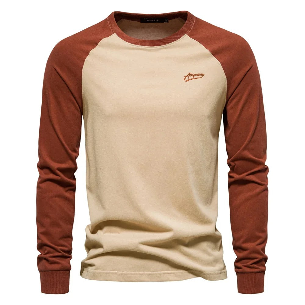 Herre-T-shirt med lange ærmer