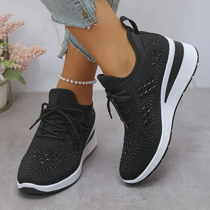 Violetta | Ortopædiske sneakers med glitrende sten