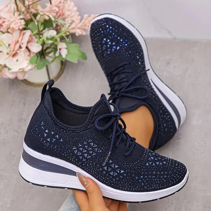 Violetta | Ortopædiske sneakers med glitrende sten