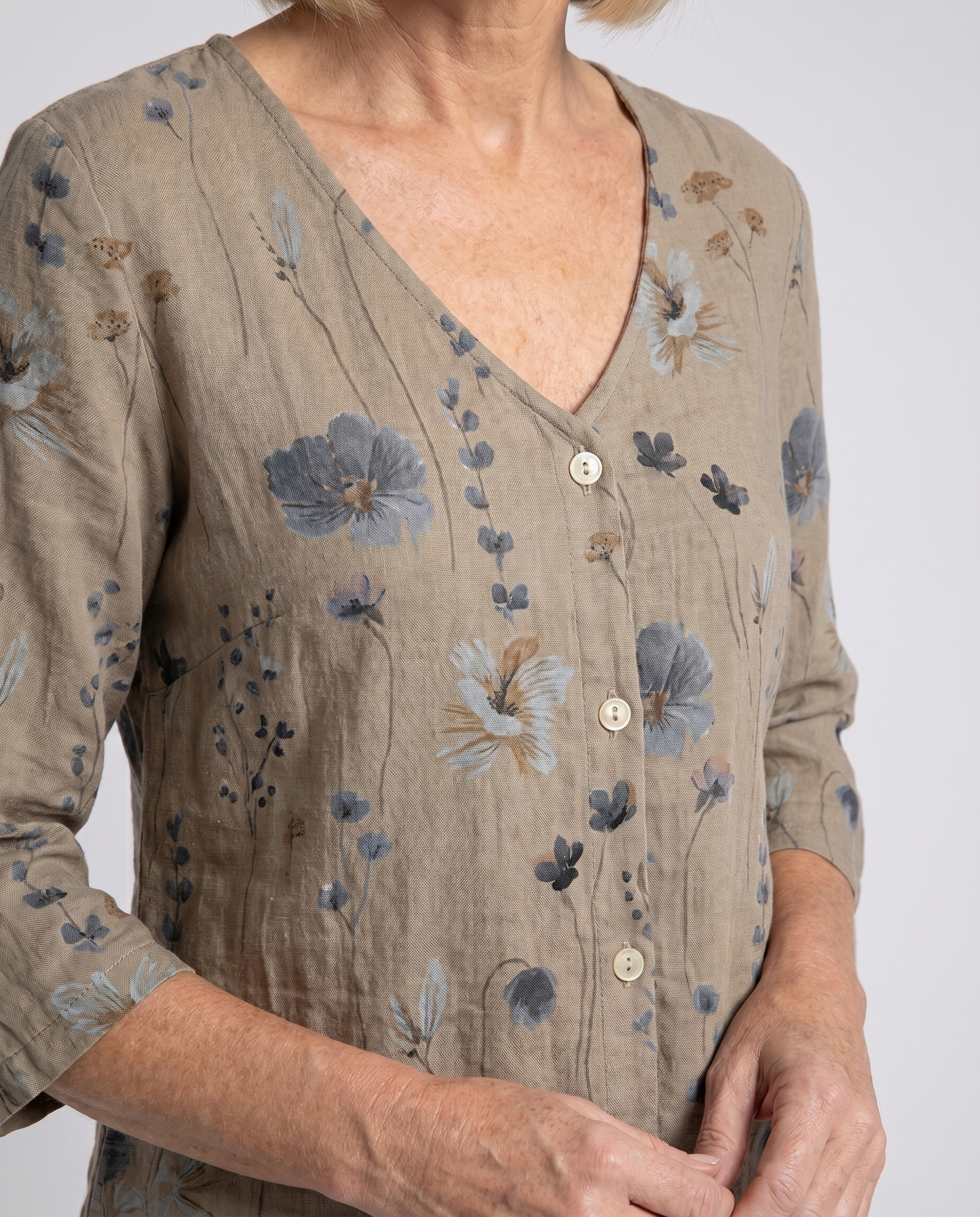 Damebluse | Trekvart ærme