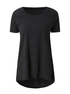 Laluna® | T-shirt med rund hals og korte ærmer